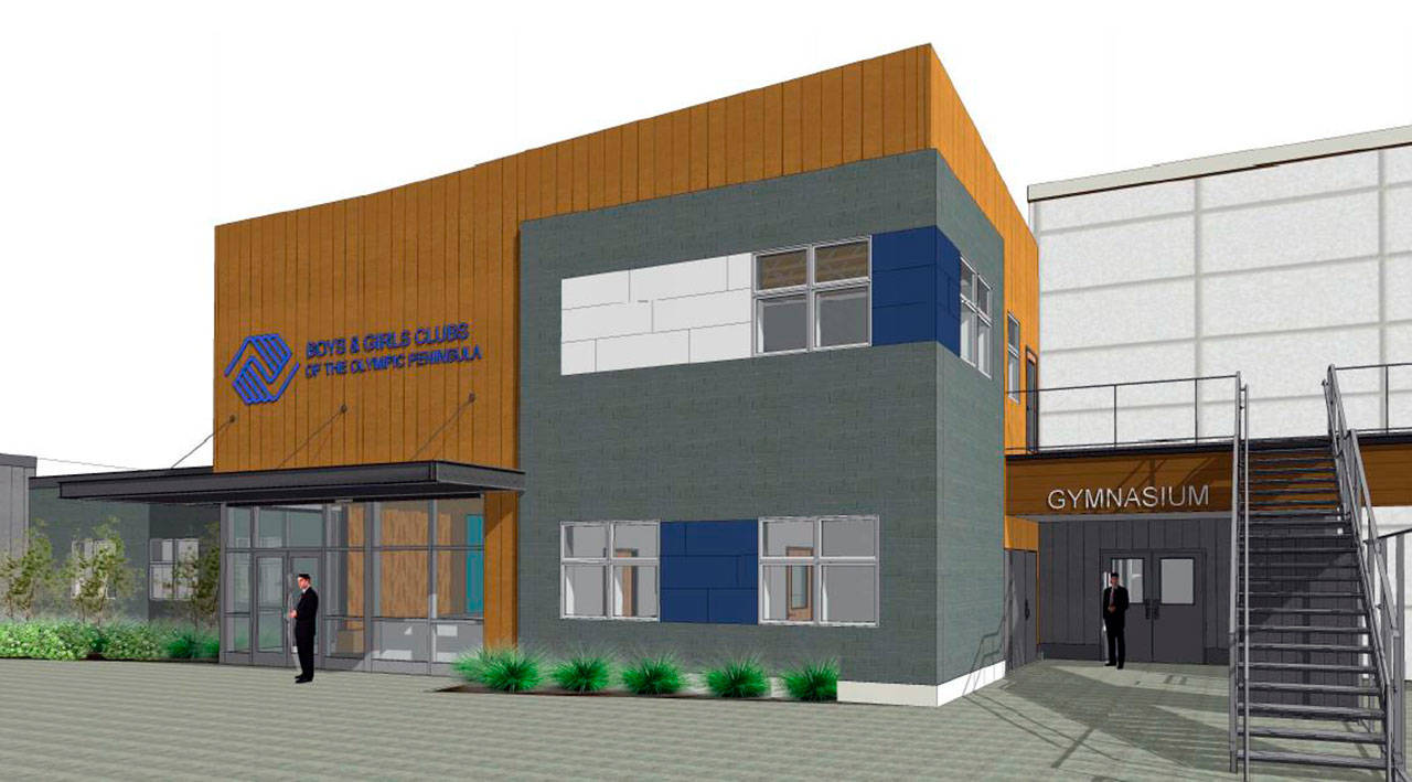 An artist’s rendering of the new Port Angeles unit of the Boys & Girls Clubs of the Olympic Peninsula, scheduled for opening in May 2020. (Boys Girls Clubs of the Olympic Peninsula)