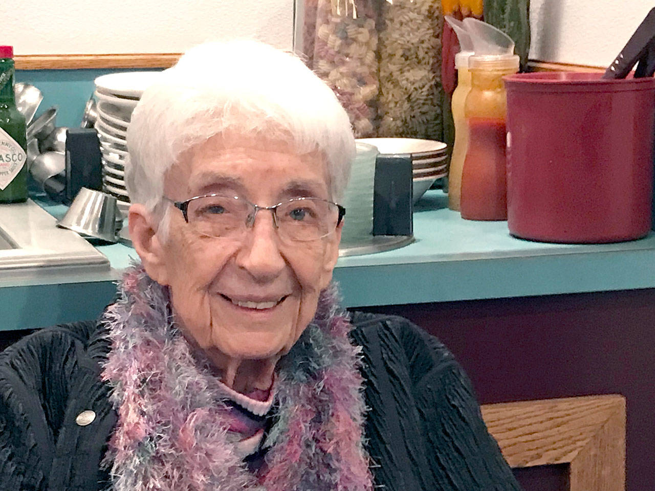 Eloise Kailin in October 2017 at a forum on fluoridating the city of Port Angeles’ water.