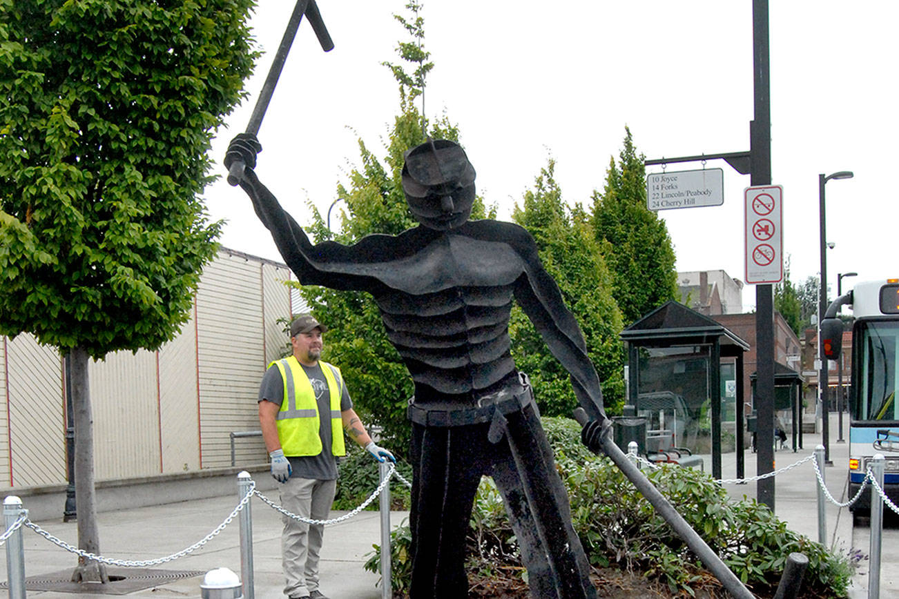 PHOTO: Gandy dancer strikes pose at new location