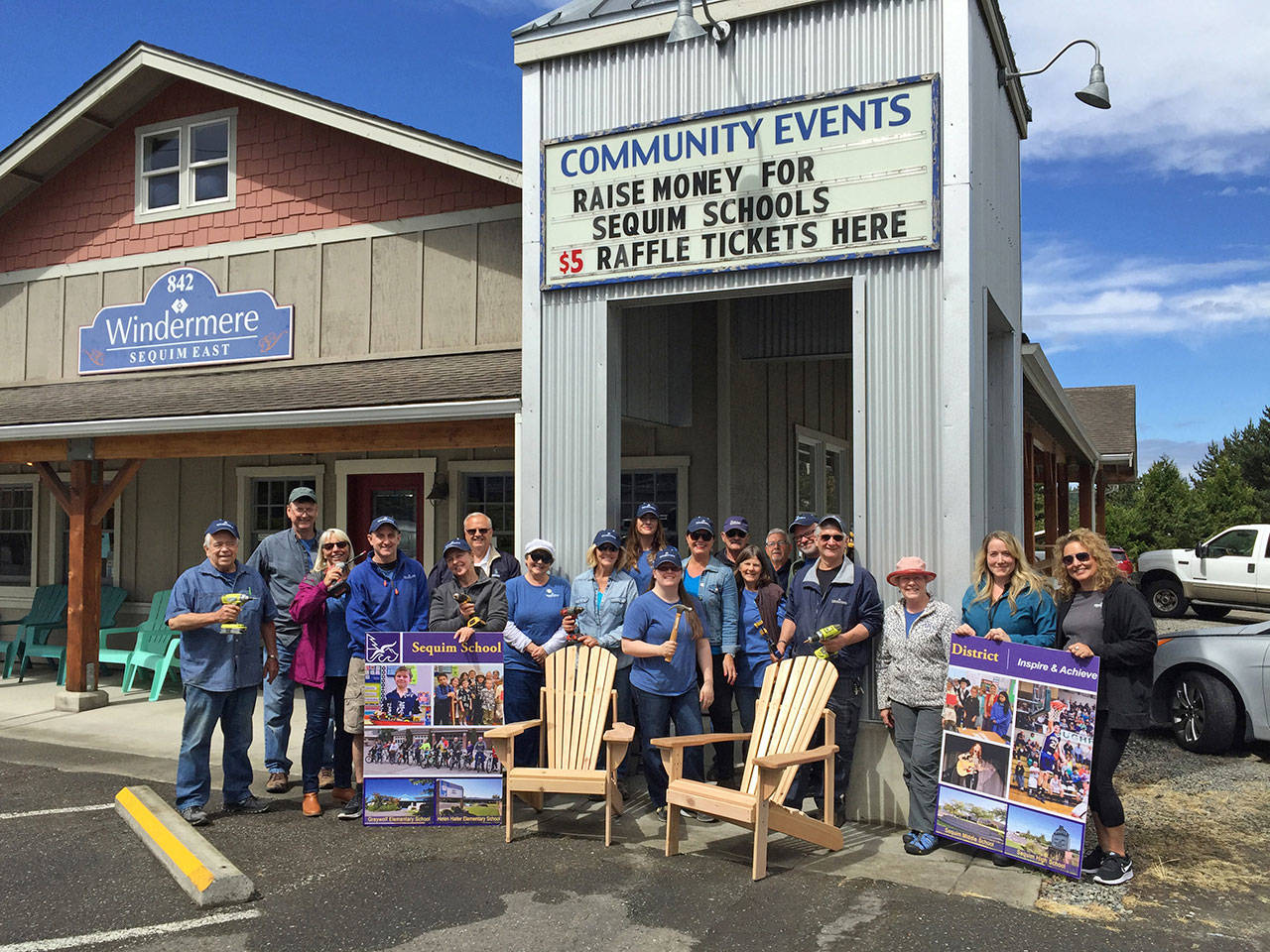Pictured, from left, are Dave Sharman, Robert Dodds, Jody McLean, Alan Burwell, Marcee Medgin, Terry Peterson, Susan Barger, Michelle Gulka, Kylie Walters, Jessica Warriner, Dianna DaSilva, Stephen Bellows, Cathy Reed, Mike Schmidt, Rick Brown, Tyler Conkle, Deb Kahle and Renee Alcafaras from the Sequim School District, and Dollie Sparks.