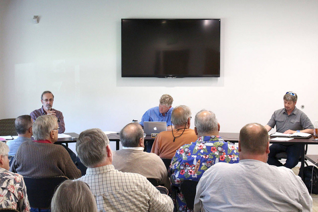 The Jefferson County Public Utility District commissioners discussed the possibility of a fourth tier cost bracket being added to customer payments at a meeting. (Zach Jablonski/Peninsula Daily News)