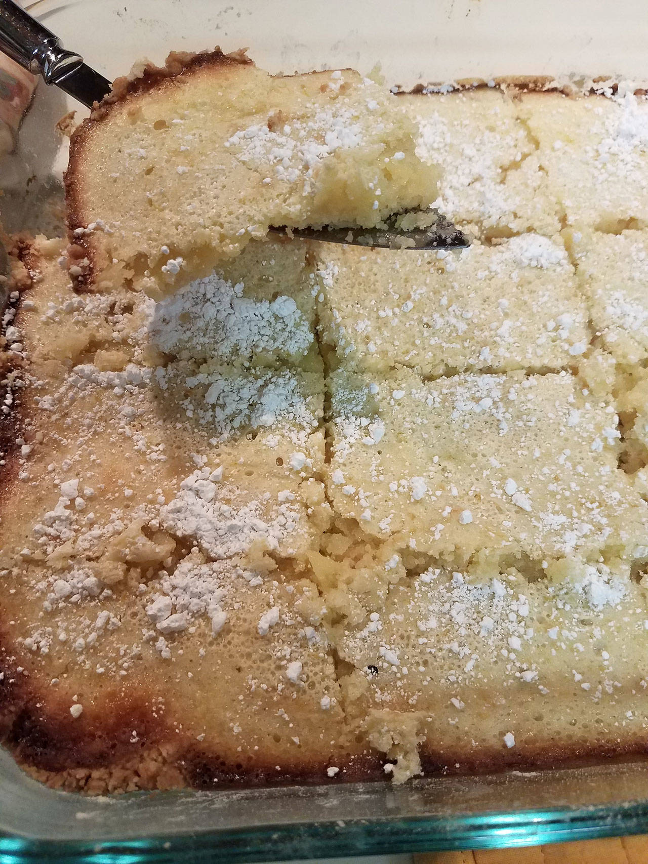 Freshly made lemon bars make for an excellent comfort food. (Emily Hanson/Peninsula Daily News)