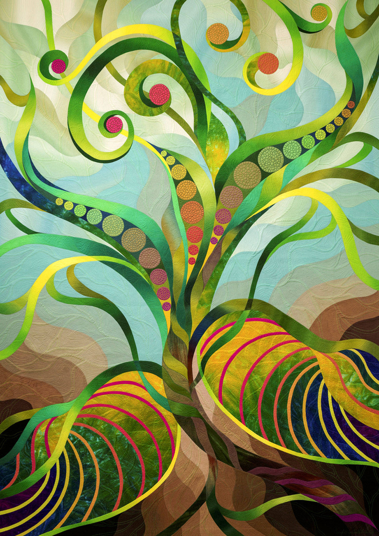 Vine # 2, a contemporary quilt by Caryl Bryer Fallert-Gentry of Port Townsend is featured in a national show.