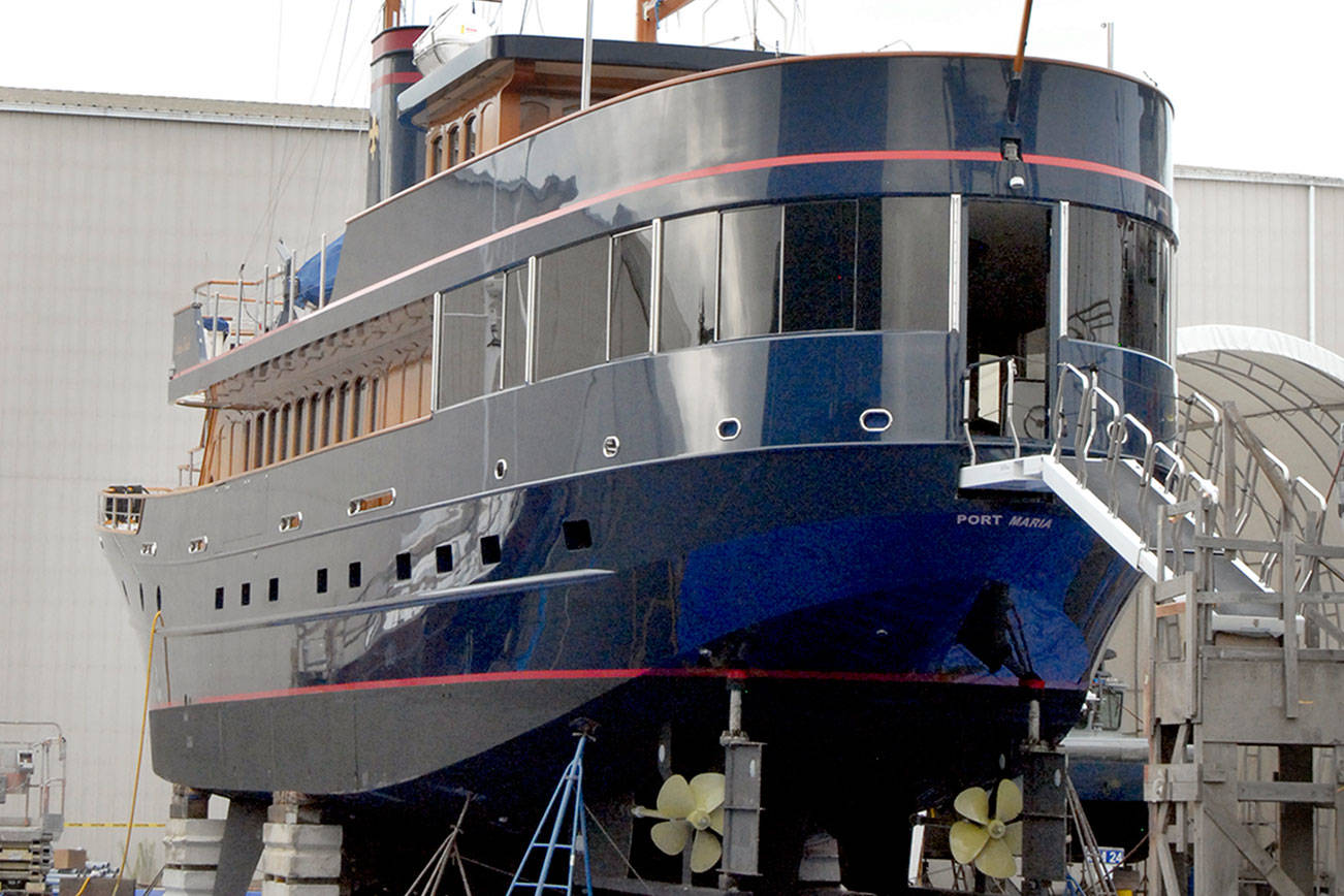 ON THE WATERFRONT: Platypus hauls out luxury yacht Lady Bahi