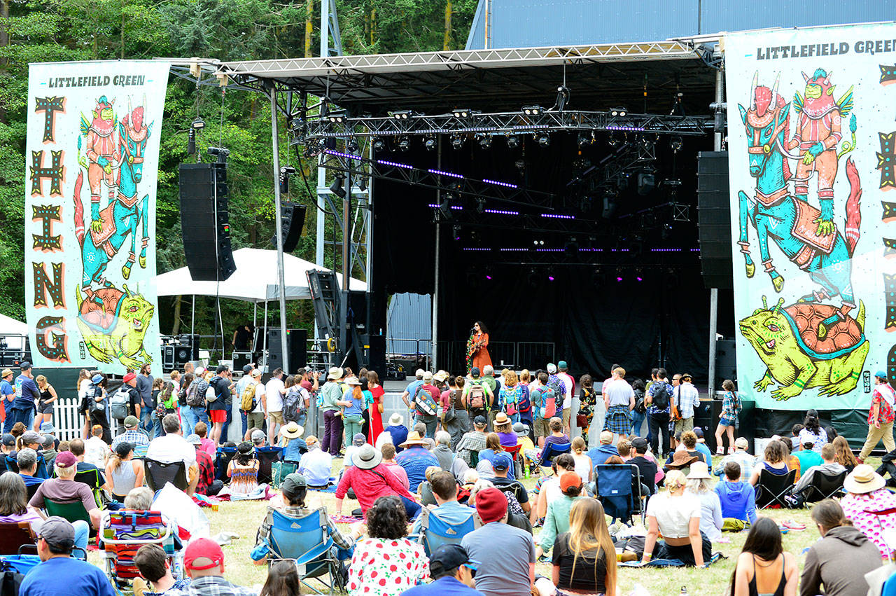 Even the smaller crowds at the THING festival looked impressive. (Diane Urbani de la Paz/for Peninsula Daily News)