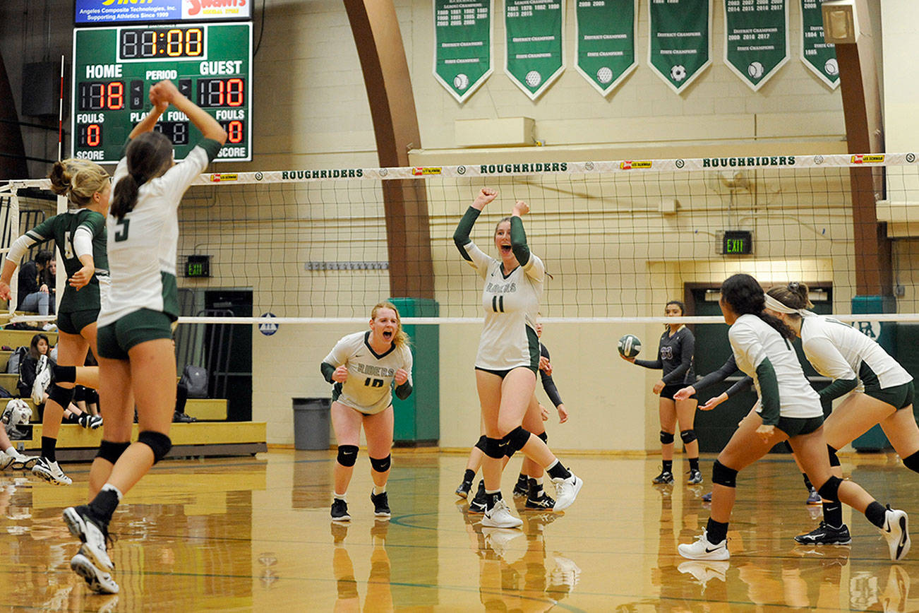 PREP SPORTS ROUNDUP: Roughriders earn first volleyball win over Sequim in four years
