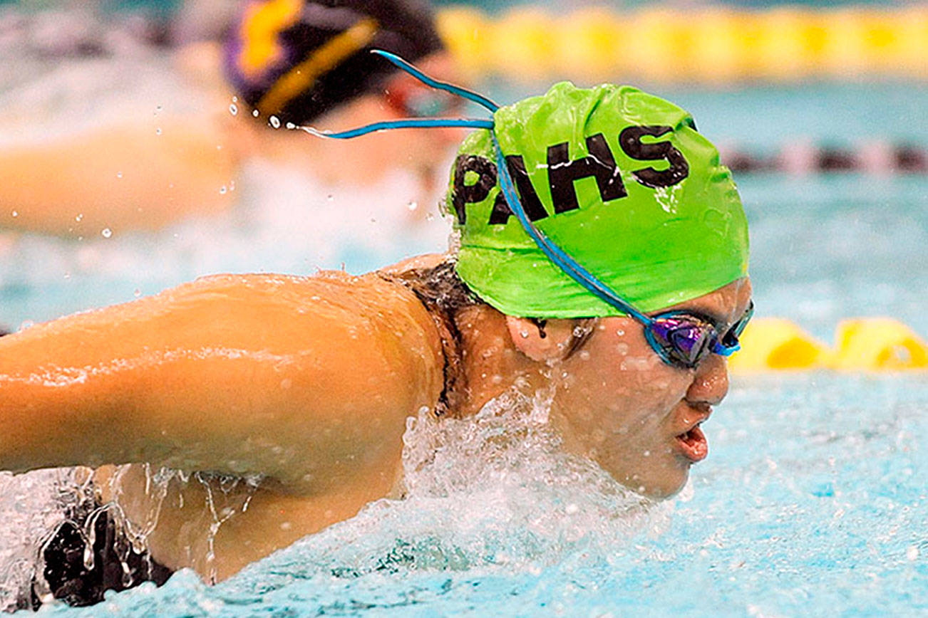 PREP ROUNDUP: Port Angeles swimmers outduel Sequim; Millie Long scores four goals in Riders’ soccer win