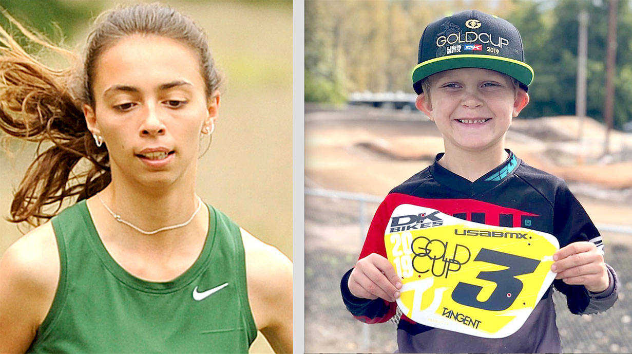 Kynzie DeLeon, left, and Thomas Dalgardno