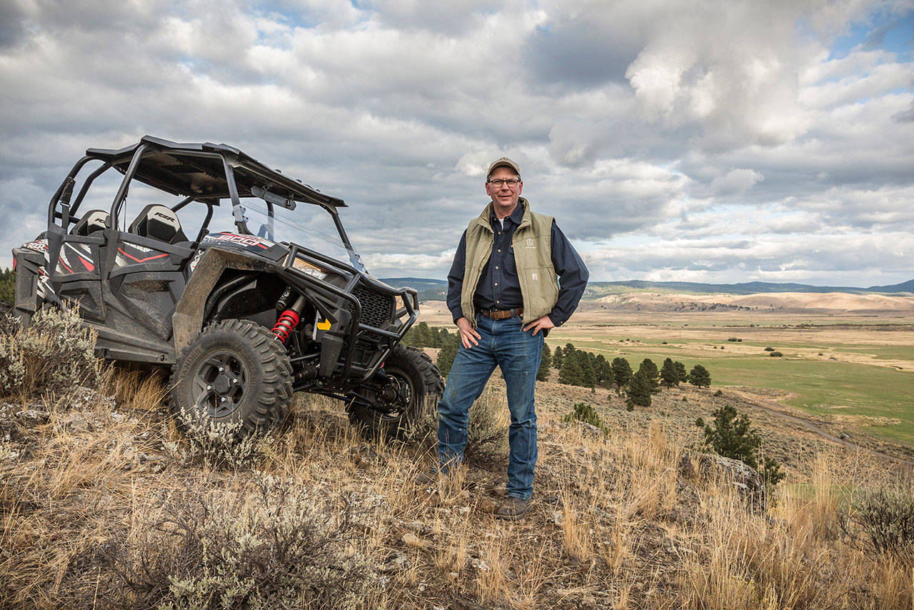 Colby Marshall, vice president of Silvies Valley Ranch poses for a picture in Burns, Ore., in September 2017. Silvies Valley Ranch owns five bulls that were found dead with sex organs and tongues removed. The deaths of the bulls recall mutilations of livestock across the West and Midwest in the 1970s that struck fear in rural areas and caused people to carry guns. Marshall believes a cult is behind the bull deaths. (David Zaitz/Silvies Valley Ranch via AP)