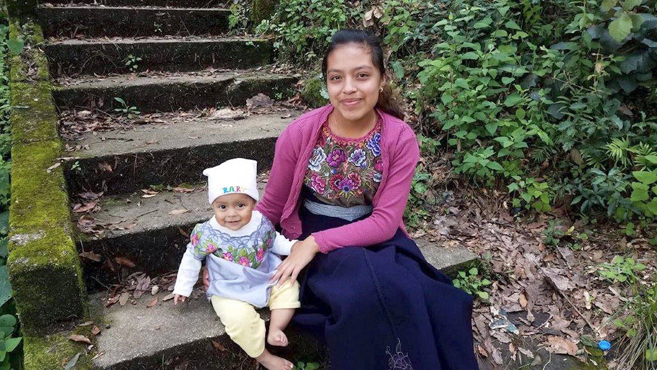 Erika, 17, hopes to contribute to a bright future for her baby sister Azucena, 9 months. The teenager has earned a scholarship from Sequim’s Mujeres de Maiz Opportunity Foundation, which has its annual dinner and auction Saturday evening. (Mujeres de Maiz Opportunity Foundation)