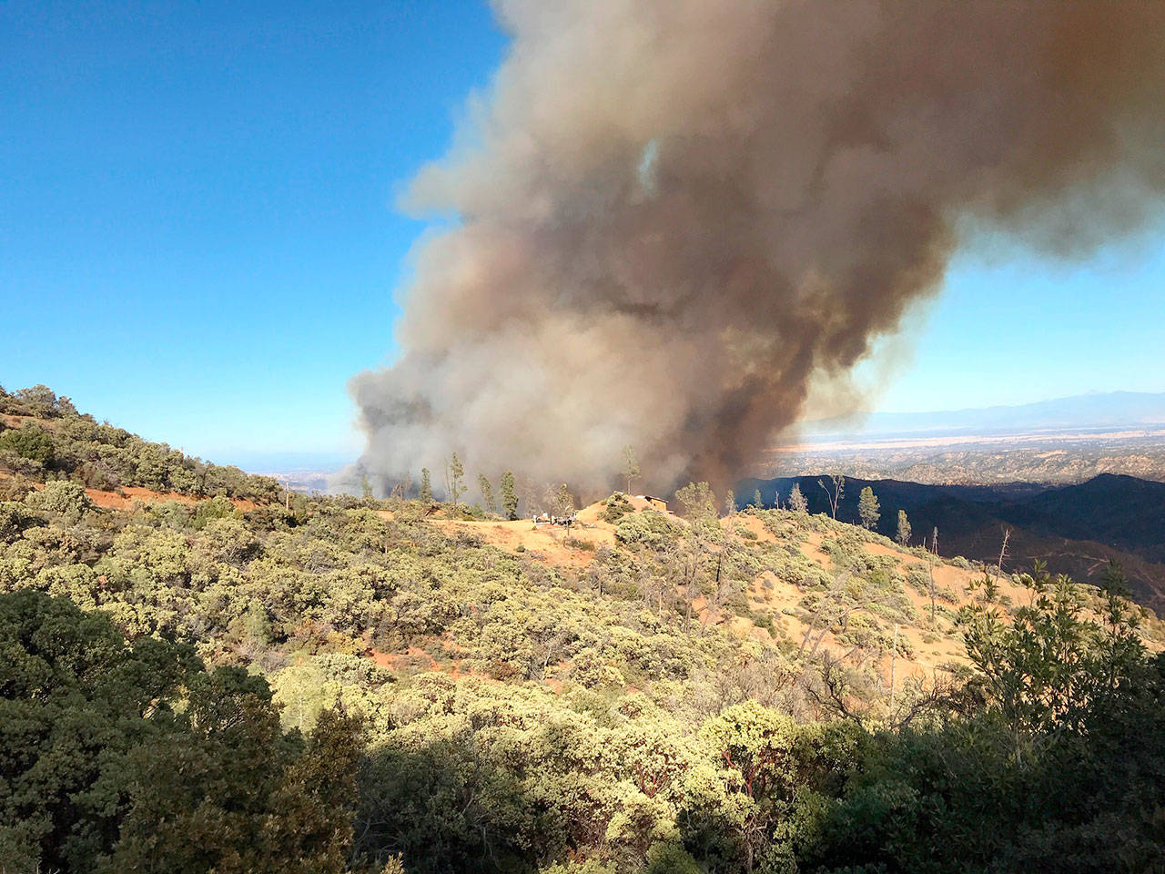 Two members of East Jefferson Fire-Rescue and one from Port Ludlow Fire & Rescue are part of the Washington Strike Team 5 that has been sent to the Ranch Fire in California. The wildland fire is burning southwest of Red Bluff in Tehama County. (East Jefferson Fire-Rescue)