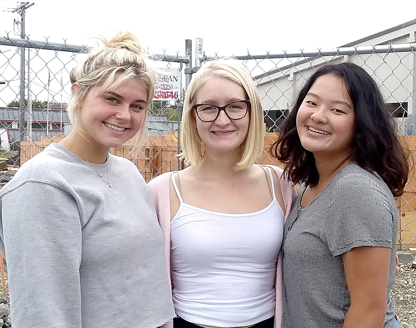 From left, Kenzie Johnson, Emma Murray and Felicia Che.