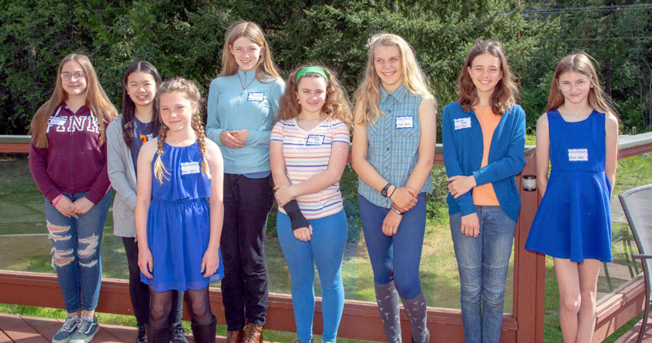 TechTrek 2019 attendees, from left, are Julia Breitweg, Virginia Su, Ava Shiflett, Hazel Windstorm, Josephine Mack, Ruby Mills, Charlotte Capel and Ava Erickson. Ella Kasperson, Ruby Mesas and Kylee Johnson are not pictured.
