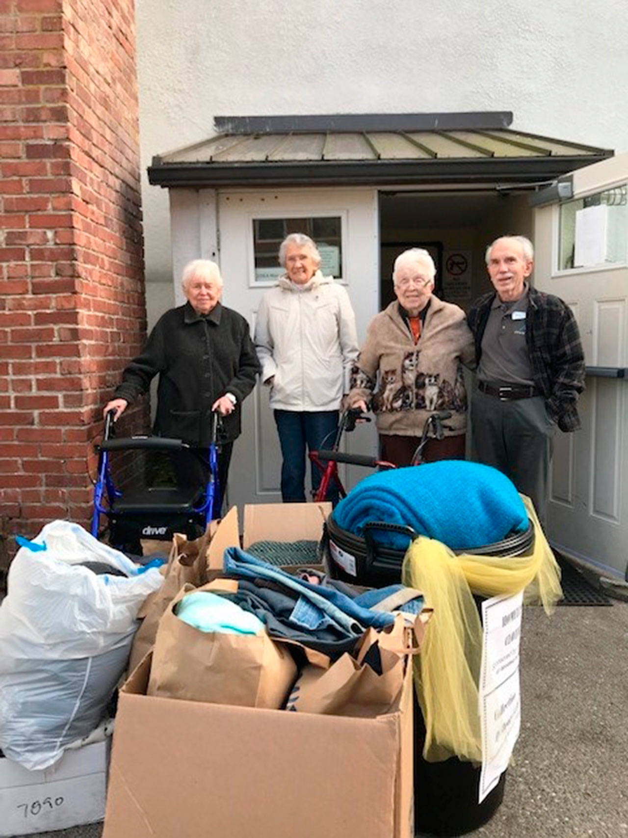 Resident council of Avamere collects clothes for the homeless