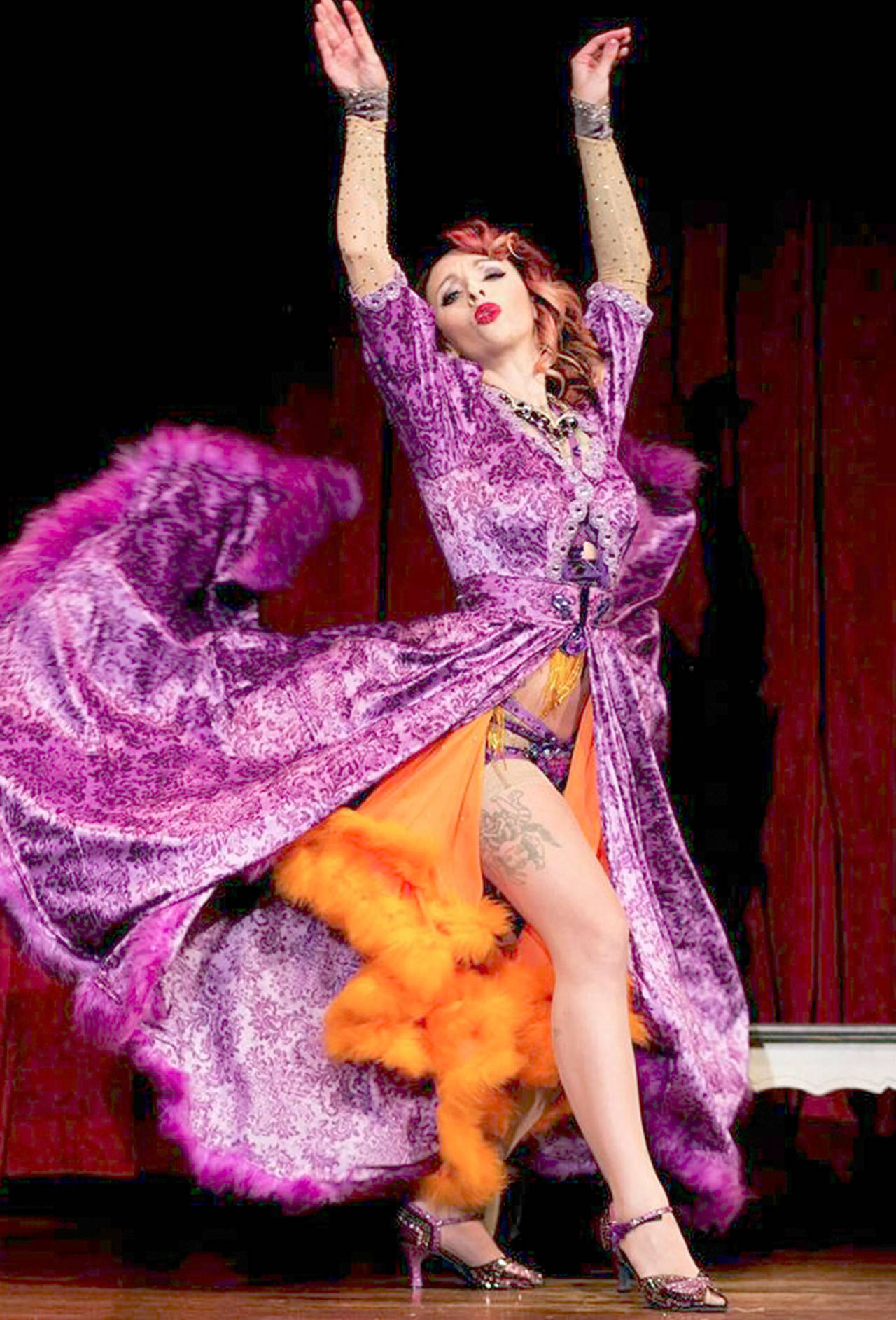 Valerie Veils is among the burlesque performers who will perform at Studio Bob this Saturday.