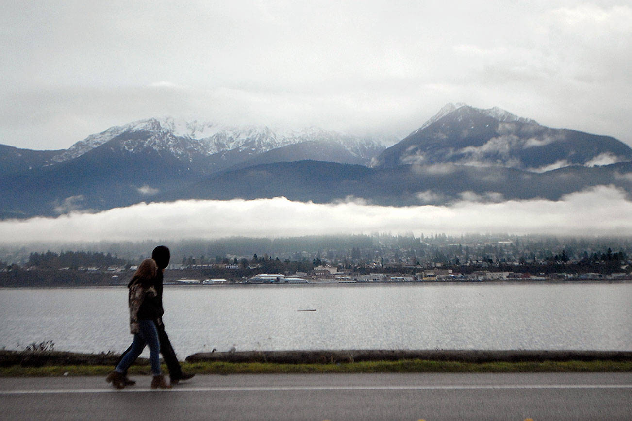 Blanket of clouds descends on Port Angeles