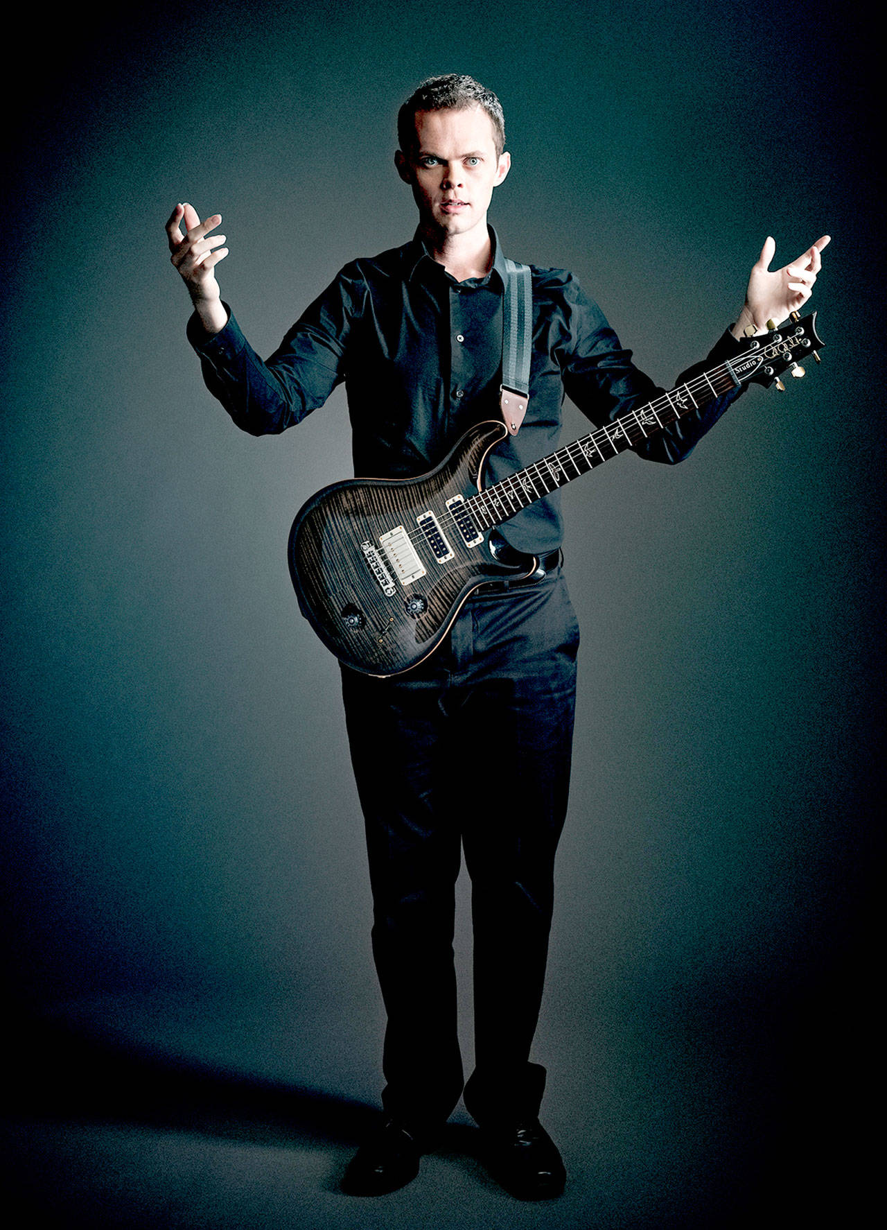 Chase Padgett plays through six genres of music in his “Six Guitars” one-man show in Port Angeles this Saturday, Feb. 1, 2020. (Submitted photo)