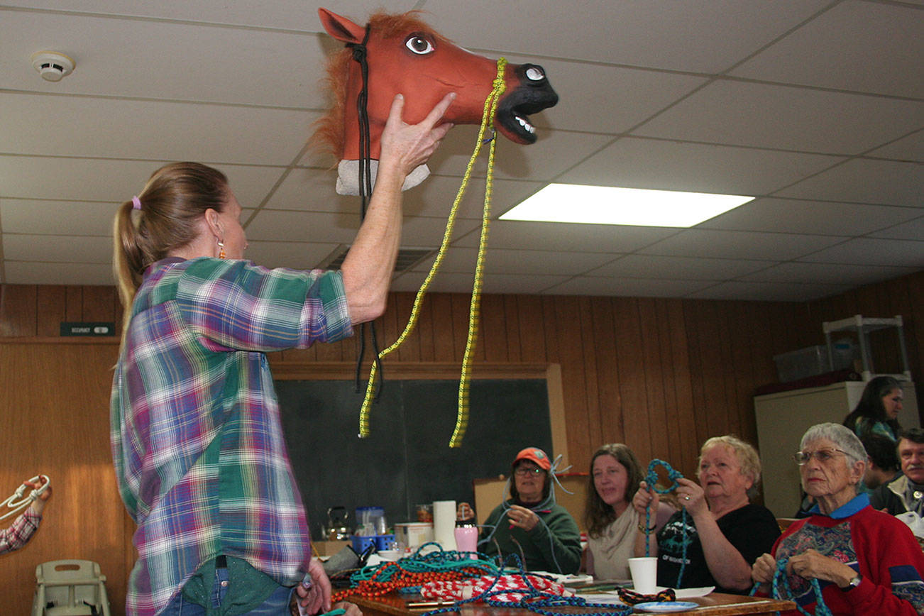 HORSEPLAY: Sequim author teaches bridle-making workshop