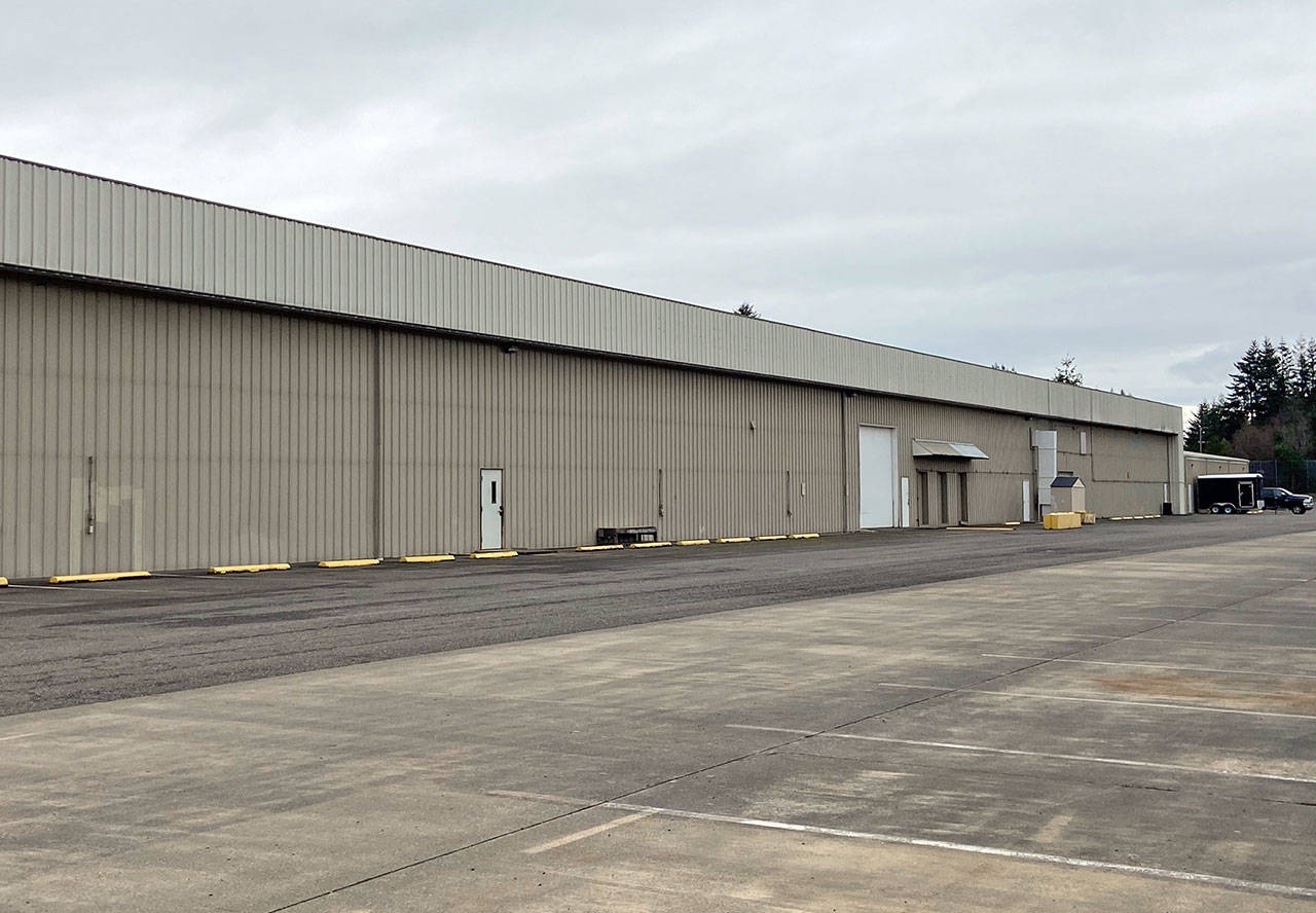 The Port of Port Angeles-owned 10.10 Building is shown Monday, March 2, 2020. Clallam County and the city of Port Angeles are considering a proposal to build a joint Emergency Operations Center and 9-1-1 dispatch center in a 15,000-square-foot section of the building near William R. Fairchild International Airport in west Port Angeles. (Rob Ollikainen/Peninsula Daily News)