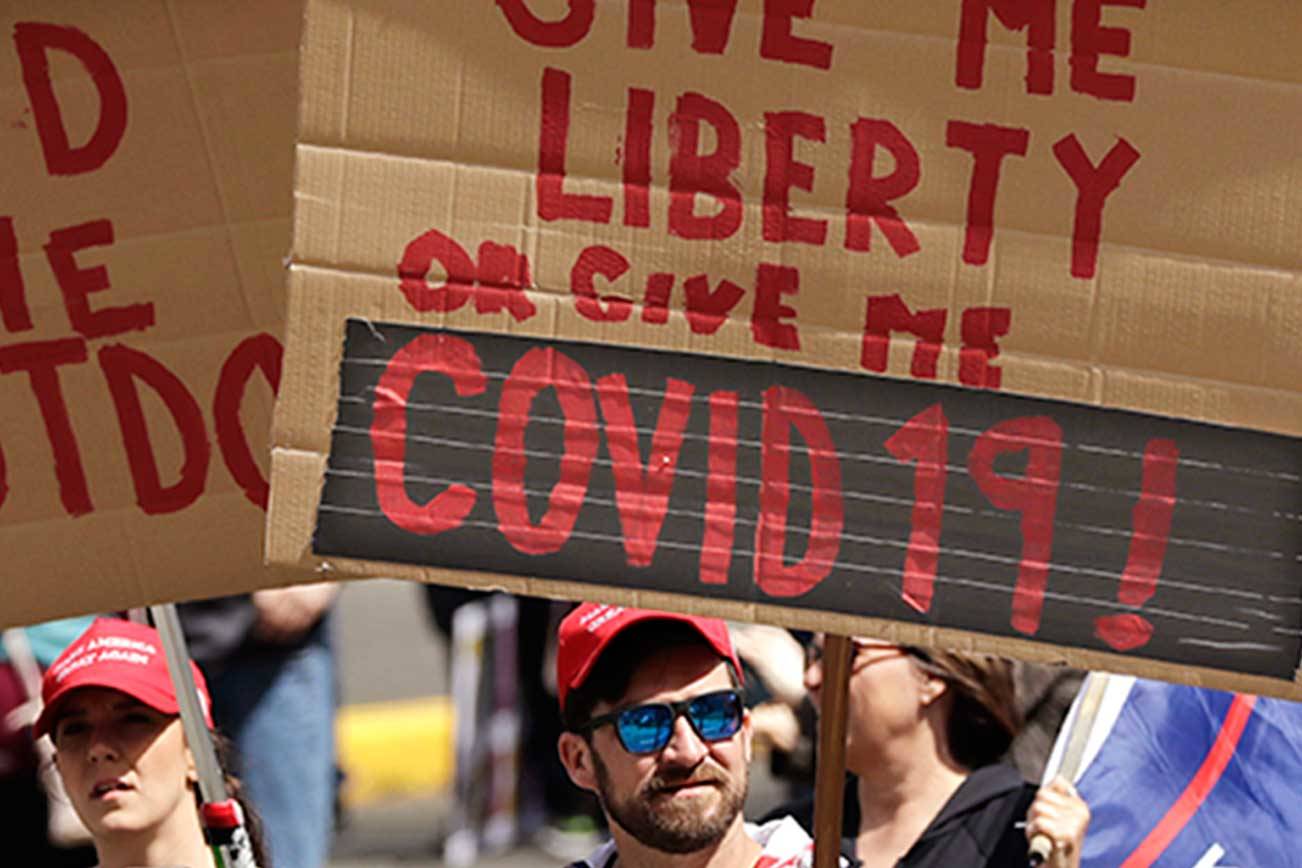 Protesters rally against Washington stay-at-home orders