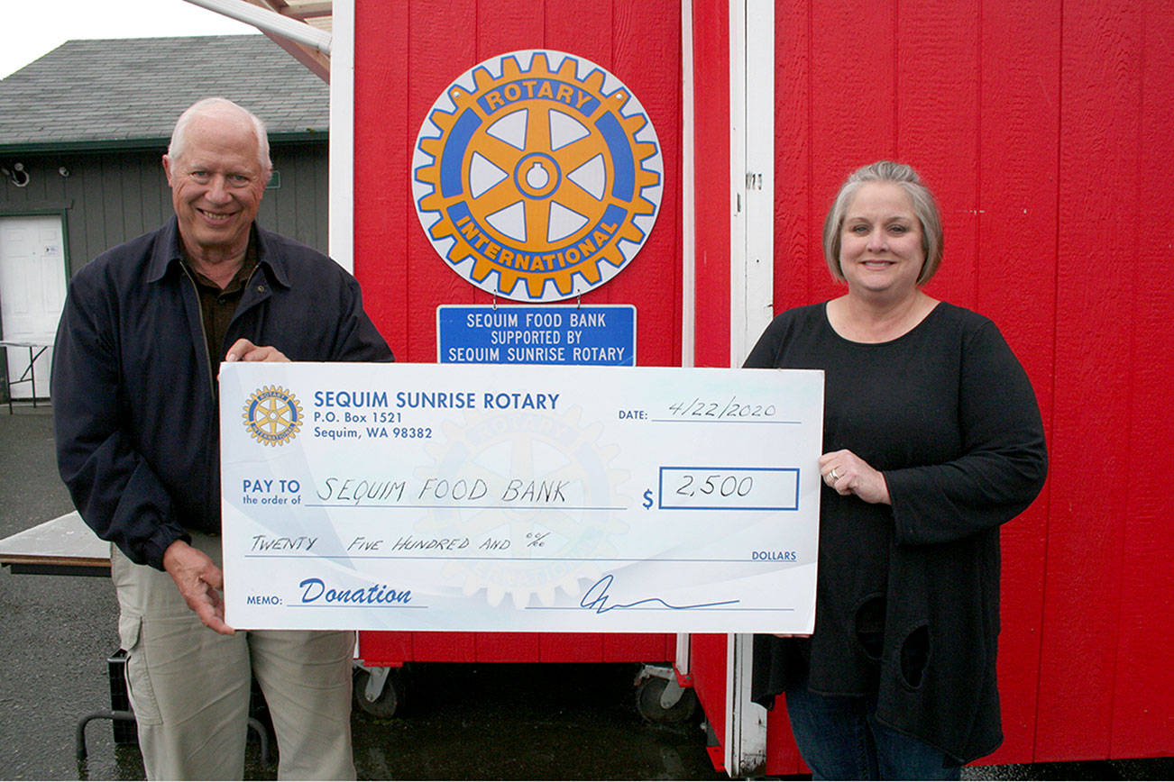 Sequim Sunrise Rotary donates funds to help during crisis