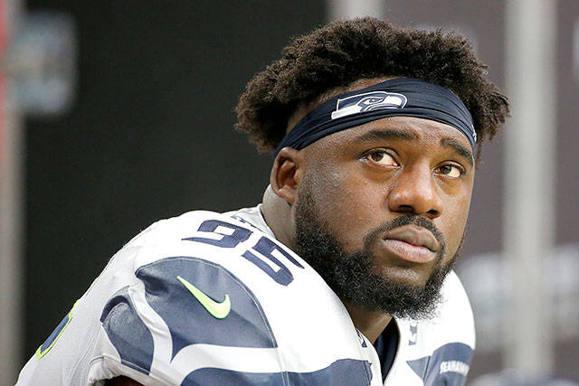 Seattle Seahawks defensive end L.J. Collier (95) during an NFL football game against the Arizona Cardinals, Sunday, Sept. 29, 2019, in Glendale, Ariz. (Rick Scuteri/The Associated Press)