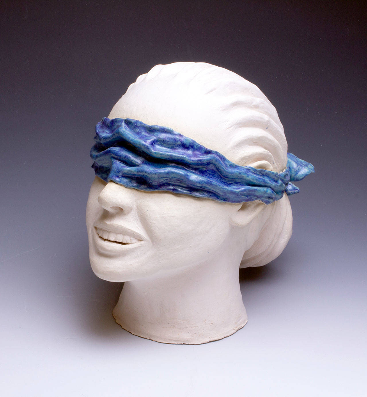 Catherine Janiszewski’s “Blind Happiness” won Best of Show in the 2020 Peninsula College Student Art Exhibition