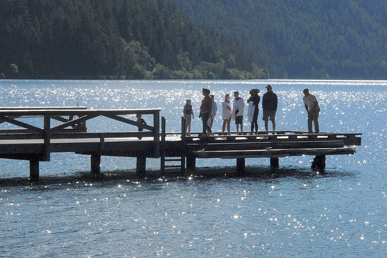 Sparkling water on Lake Crescent