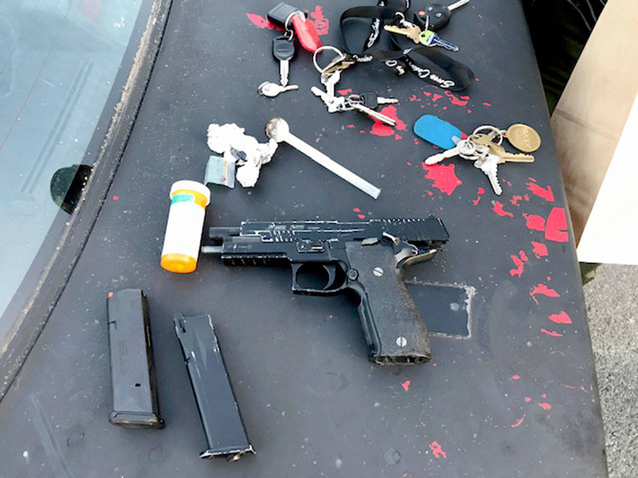 The Clallam County Sheriff’s Office discovered evidence of mail thefts and vehicle prowls after arresting two Port Angeles suspects in a stolen vehicle. (Clallam County Sheriff’s Office)