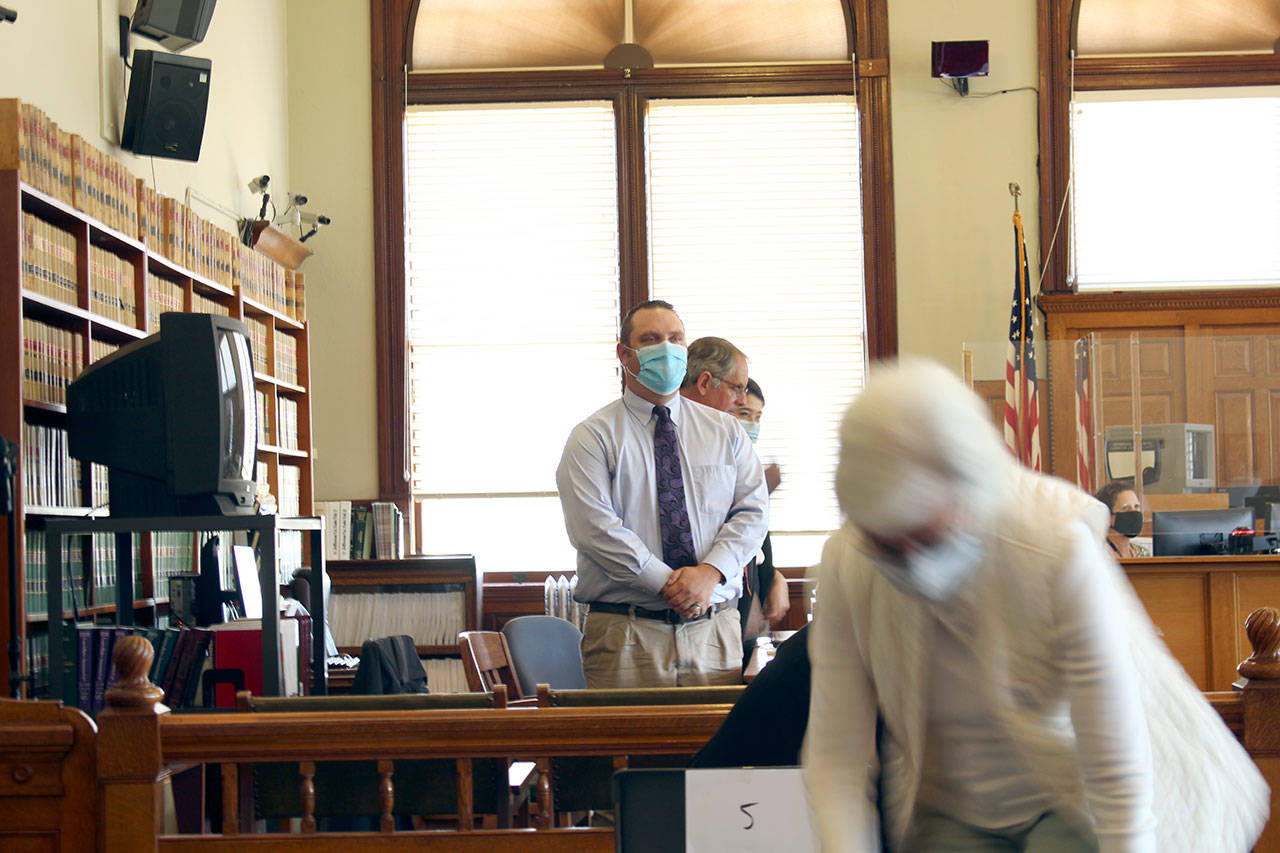 David Lee Sprague appears in Jefferson County Superior Court on Wednesday, July 15, 2020.