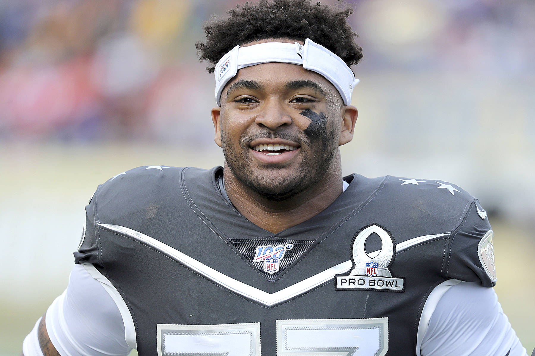 FILE - In this Jan. 26, 2020, file photo, AFC safety Jamal Adams of the New York Jets walks off the field at halftime during the NFL Pro Bowl football game in Orlando, Fla. The Jets traded disgruntled star safety Adams to the Seattle Seahawks on Saturday, July 25, 2020, splitting with a gifted player whose relationship with the franchise quickly deteriorated because of a contract dispute. (AP Photo/Gregory Payan, File)