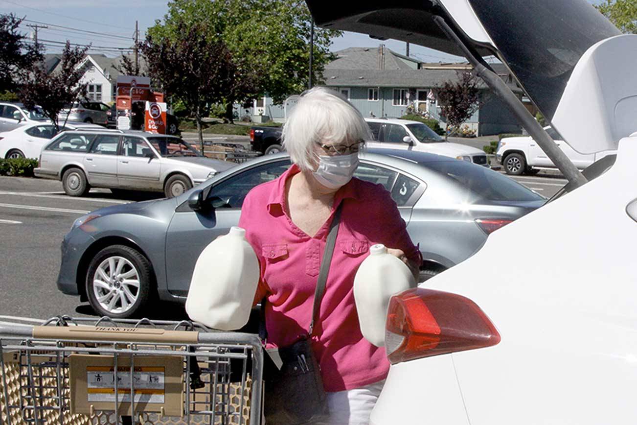 Shopping with a mask