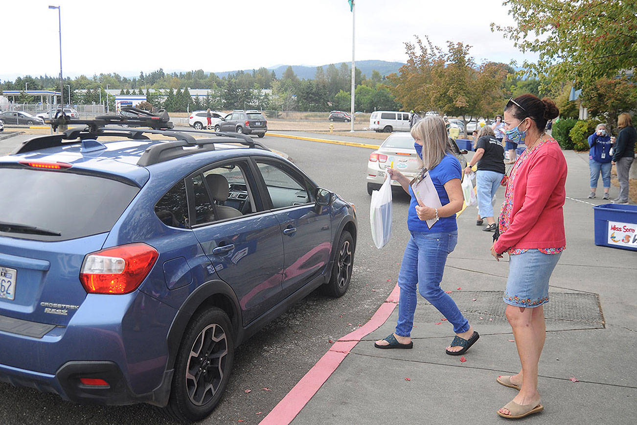 Picking up school supplies in Sequim