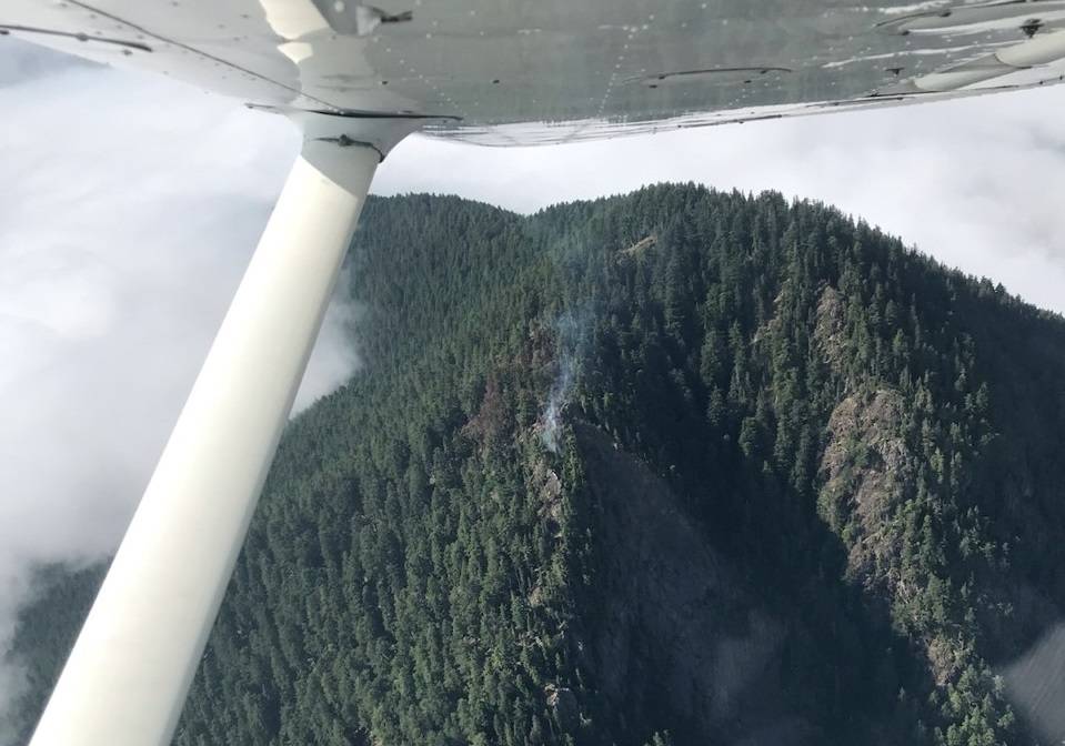 Mount Lena fire west of Brinnon still active