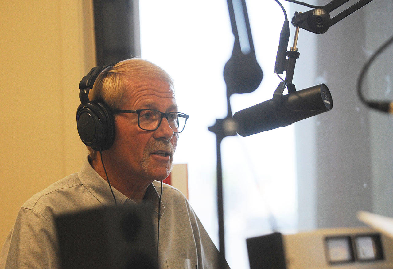 Sequim Mayor William Armacost answers questions about City of Sequim activities in lieu of an in-person “Coffee with the Mayor” session on May 28. (Michael Dashiell/Olympic Peninsula News Group)