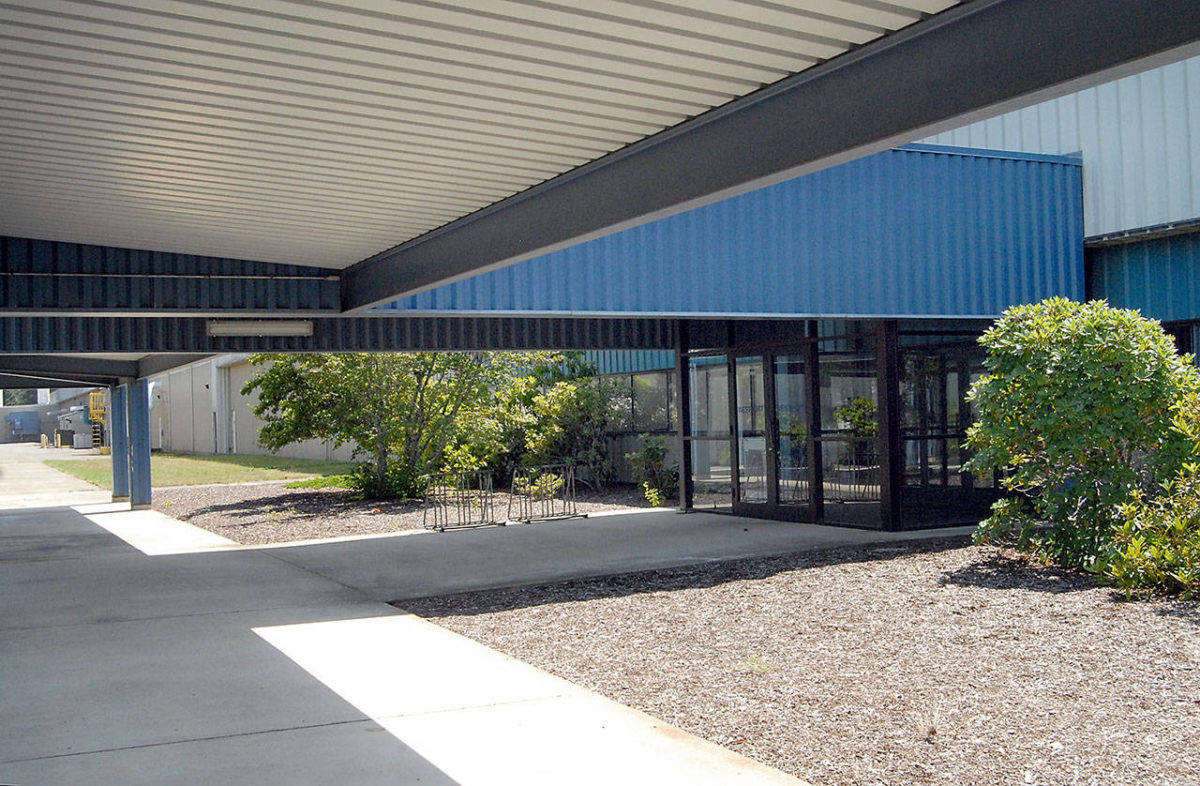 The Port of Port Angeles’ 1010 Building, near William R. Fairchild International Airport in Port Angeles, currently houses the county’s Social Distancing Center. (Keith Thorpe/Peninsula Daily News)