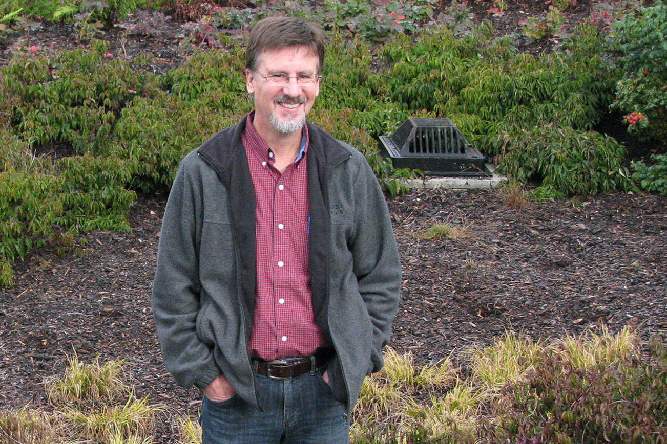 Joe Holtrop, Clallam Conservation District Executive Director, provides information about landscaping with native plants on Nov. 12, part of the Green Thumbs Garden Tips education series. Submitted photo