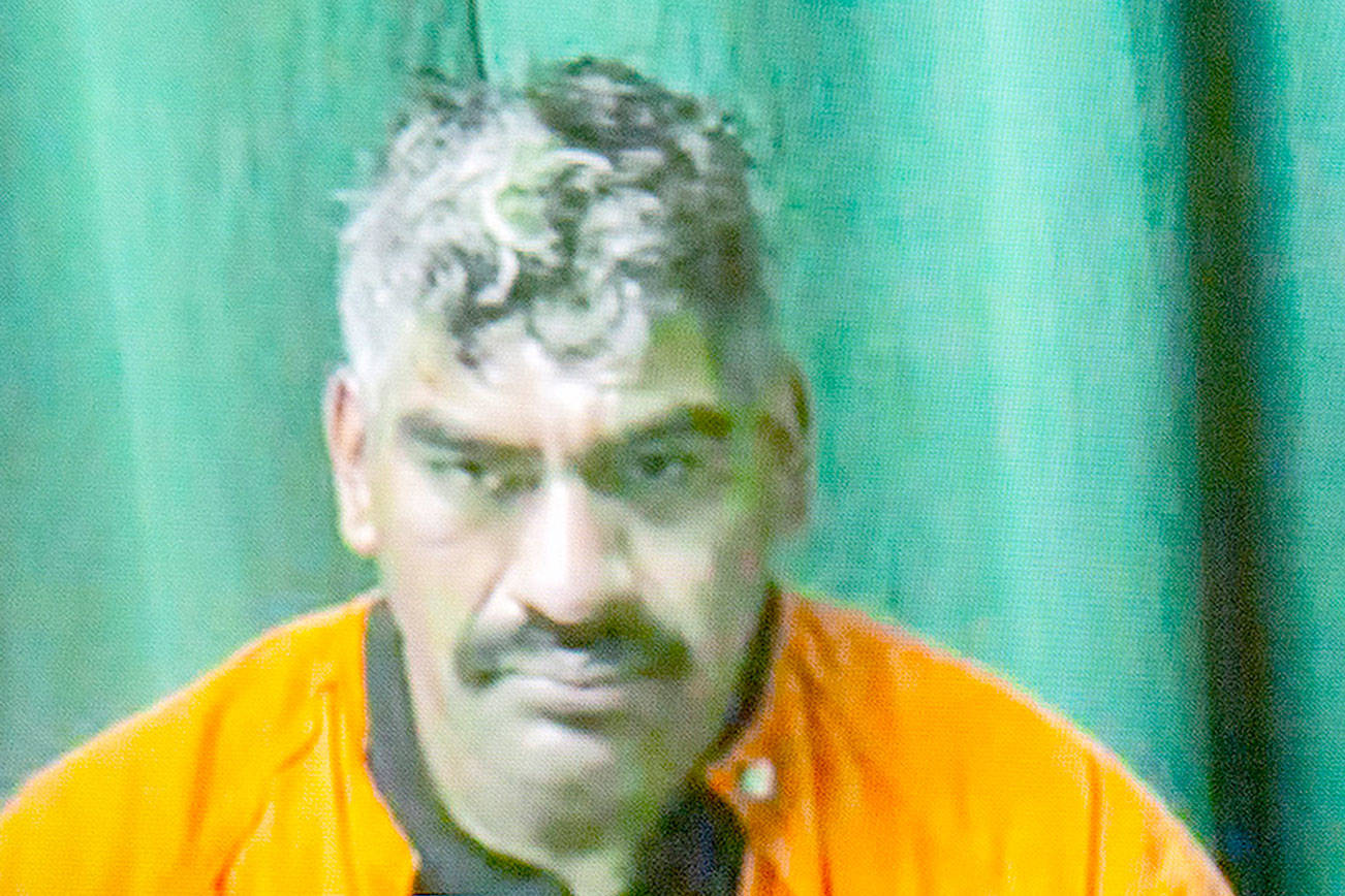 Miguel Angel Medel Lopez, 38, appears in Clallam County Superior Court Thursday accused of rape of a child. Bail was set at $100,000. (Jesse Major/Peninsula Daily News)