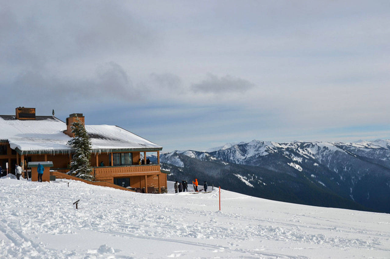 The 2020 winter season operations for Hurricane Ridge began Nov. 27 with glistening treetops and a thick carpet of snow for visitors. On Saturday, 39 inches of snow were recorded at the snow sensor at the ridge. The ridge is open for skiing, snowboarding, tubing and other winter sports. (Laura Foster/Peninsula Daily News)