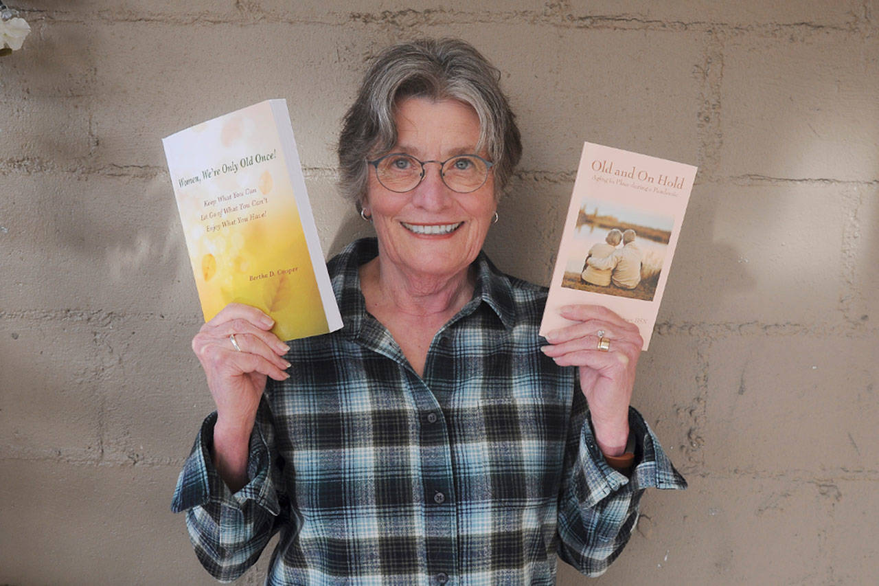 Bertha Cooper, author of “Women, We’re Only Old Once!” and “Old and On Hold,” is the special guest at a North Olympic Library Zoom presentation on Jan. 12. (Michael Dashiell /Olympic Peninsula News Group)