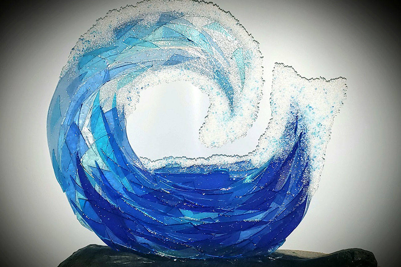 “Shore Break” by Sheri Whestine is one of the pieces on display at Blue Whole Gallery this month. (Submitted photo)
 “Shore Break” by Sheri Whestine is one of the pieces on display at Blue Whole Gallery this month. (Submitted photo)
 “Jerryfish” by Sheri Whestine, a featured artist this February at the Blue Whole Gallery’s “From Shore to Sea” exhibit. (Submitted photo)
 “Watercolor Bowl” by Sheri Whestine, a featured artist this February at the Blue Whole Gallery’s “From Shore to Sea” exhibit. (Submitted photo)
 “Holy Cow” by John Bertholl, a featured artist this February at the Blue Whole Gallery’s “From Shore to Sea” exhibit. (Submitted photo)
 “Blue Whale” and “Walk About” by John Bertholl, a featured artist this February at the Blue Whole Gallery’s “From Shore to Sea” exhibit. (Submitted photo)
 “Sequim Driftwood Band” by John Bertholl, a featured artist this February at the Blue Whole Gallery’s “From Shore to Sea” exhibit. (Submitted photo)
 “Seaweed & Squibbles” by John Bertholl, a featured artist this February at the Blue Whole Gallery’s “From Shore to Sea” exhibit. (Submitted photo)
 “Apart Together” by Sheri Whestine, a featured artist this February at the Blue Whole Gallery’s “From Shore to Sea” exhibit. (Submitted photo)