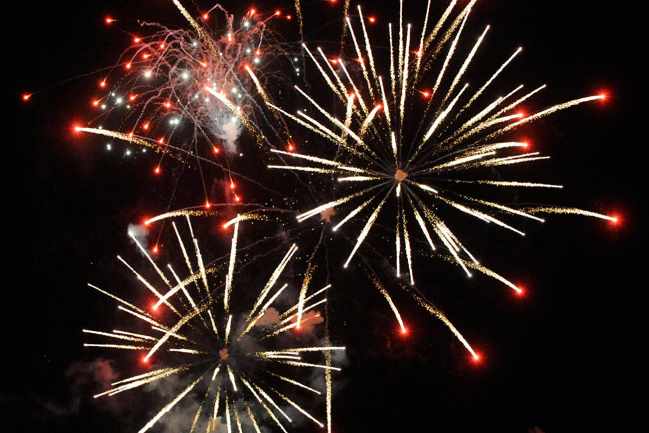 City of Sequim staff will begin negotiations to bring a fireworks show to Carrie Blake Community Park on Independence Day. In non-pandemic years, Sequim hosts fireworks each May for the Sequim Irrigation Festival Logging Show, as seen here in 2018. Michael Dashiell/Olympic Peninsula News Group file photo
