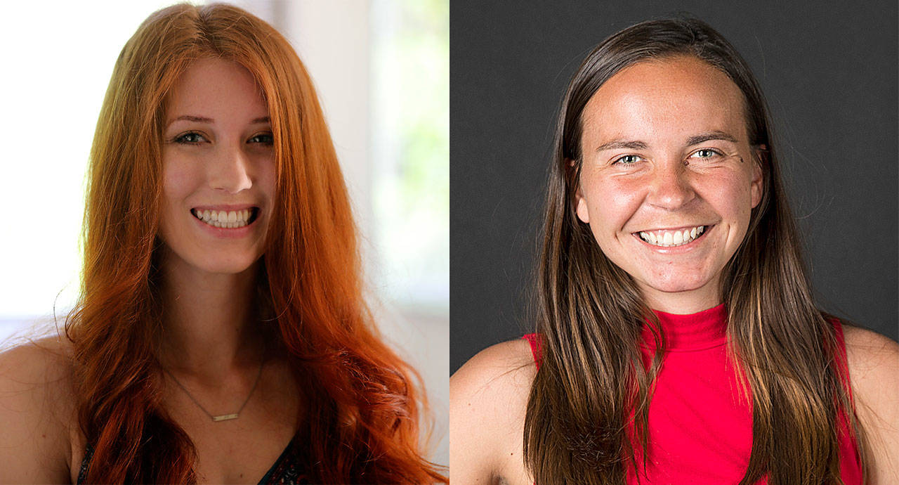 Megan Begley, left, and Alexi Nelson are new staffers working with United Way of Clallam County. (Submitted photos)