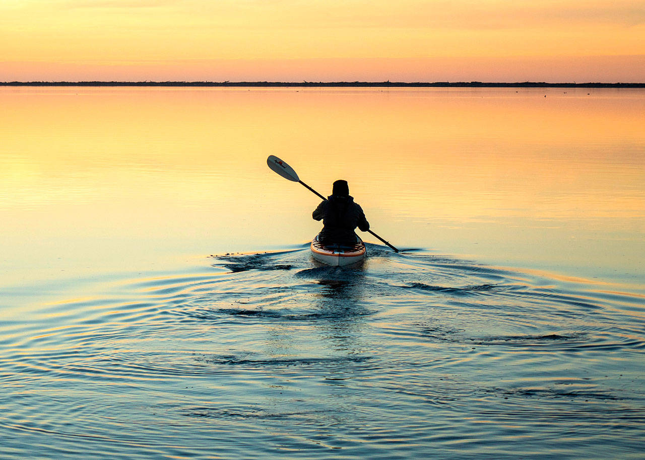 Steve Jones won first place in Adult Photography with “Cline Spit Kayaker.”