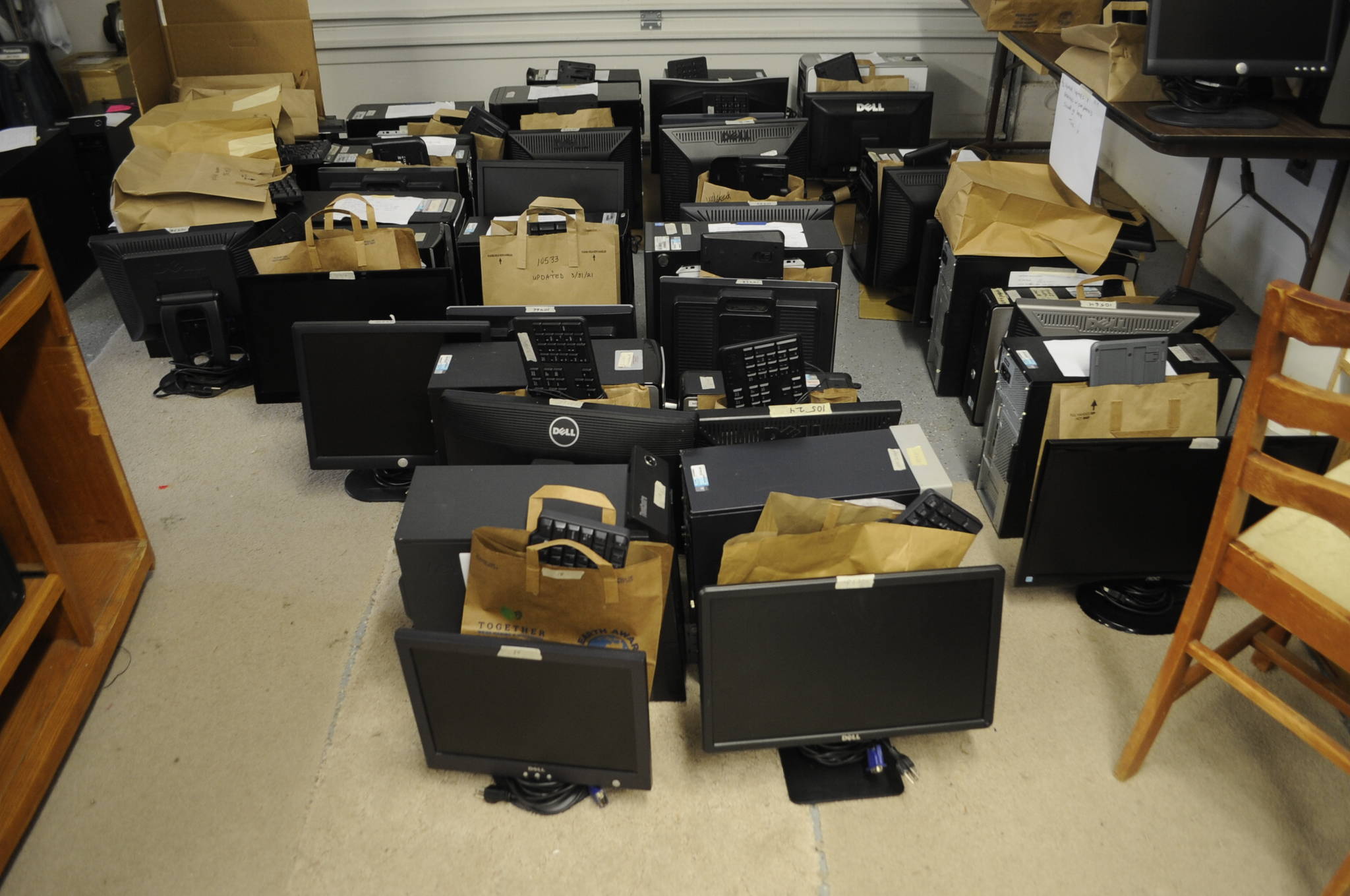 Members of the Sequim PC Users Group say they have more than 100 desktop computers available to those who “should need, want and will use it but honestly can’t afford it.” (Matthew Nash/Olympic Peninsula News Group)