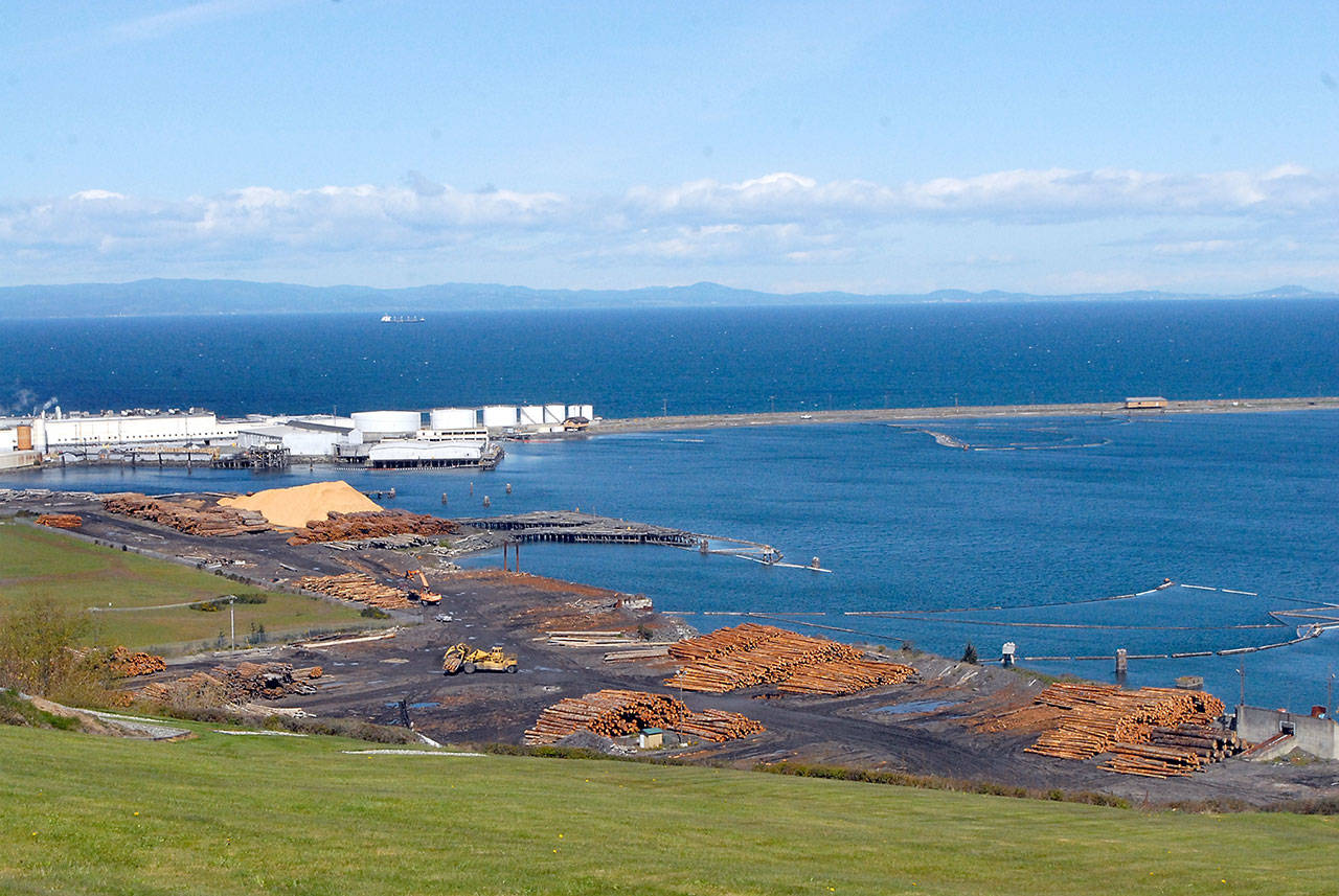 The western end of Port Angeles Harbor is shown on Thursday. (Keith Thorpe/Peninsula Daily News)