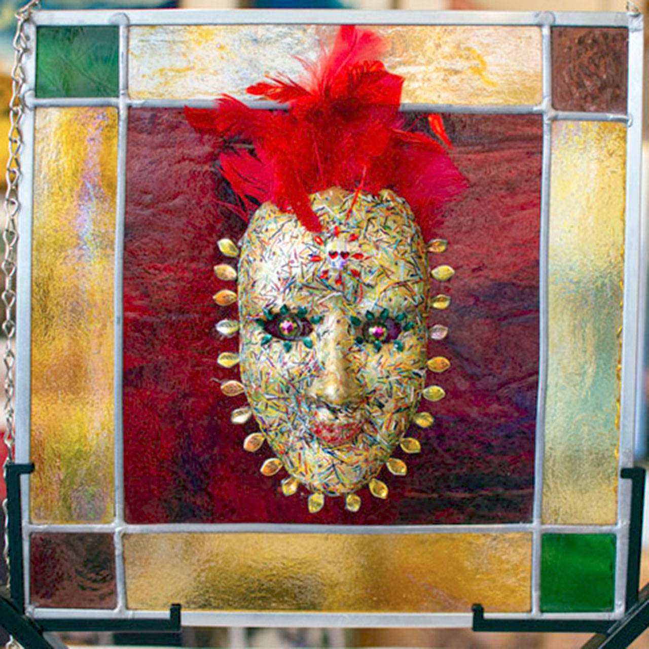 Nancy Rody’s art glass is featured at Gallery 9 this month.