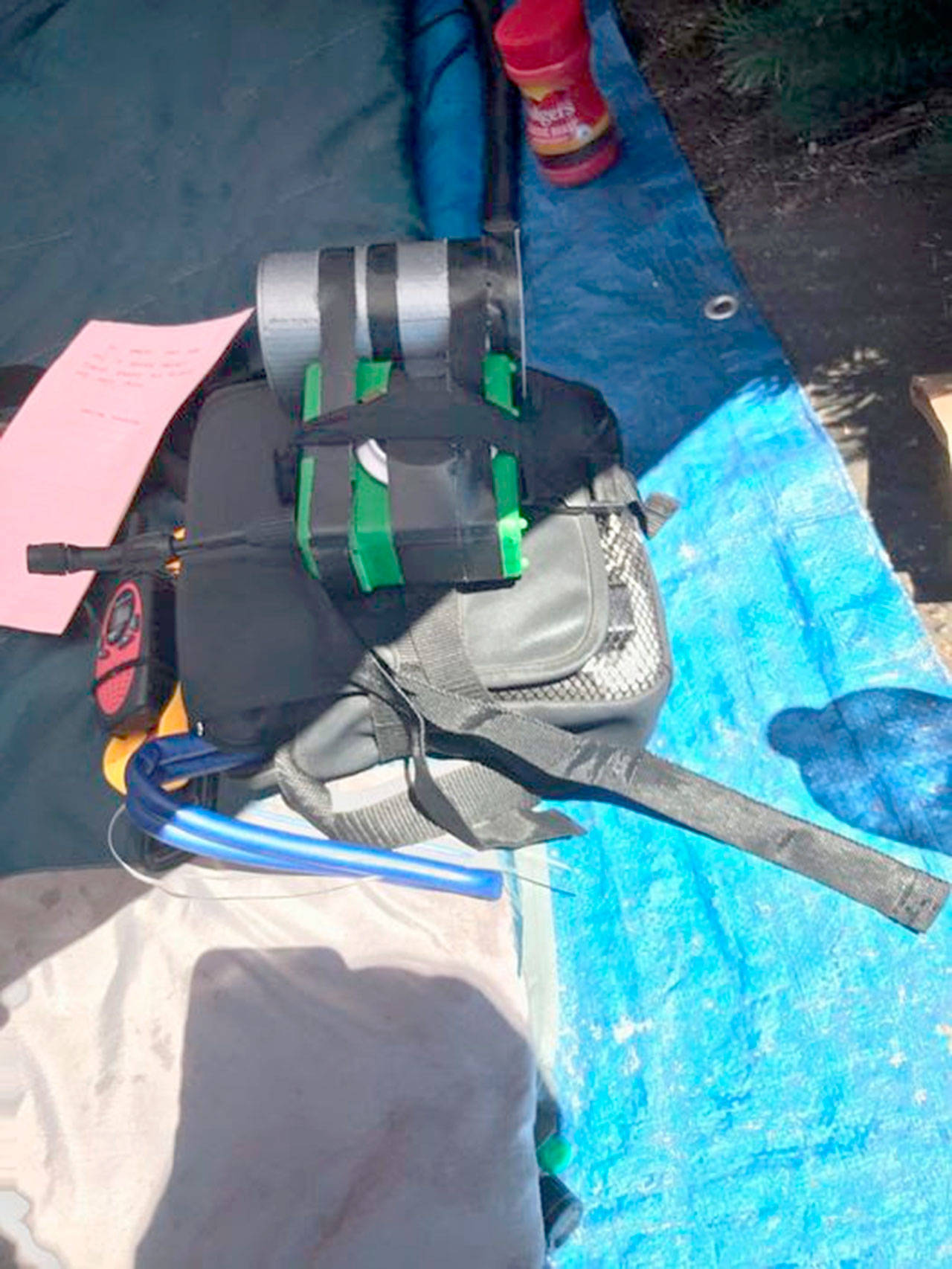 A suspicious package found Monday was determined not to be a bomb. (Port Angeles Police Department)