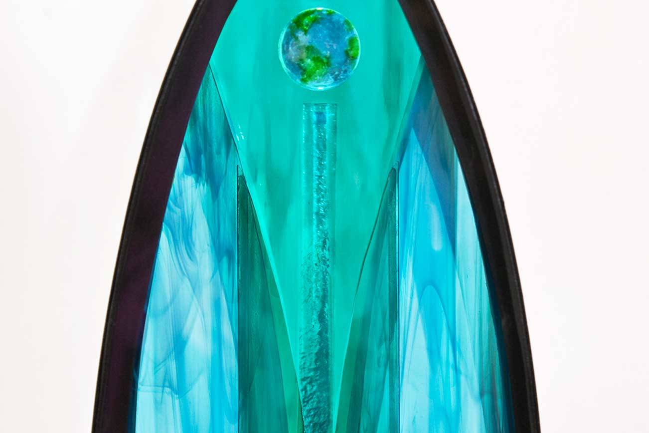 “Gothic Earth 1” is by Deborah Harrison, a featured artist this July at the Blue Whole Gallery.