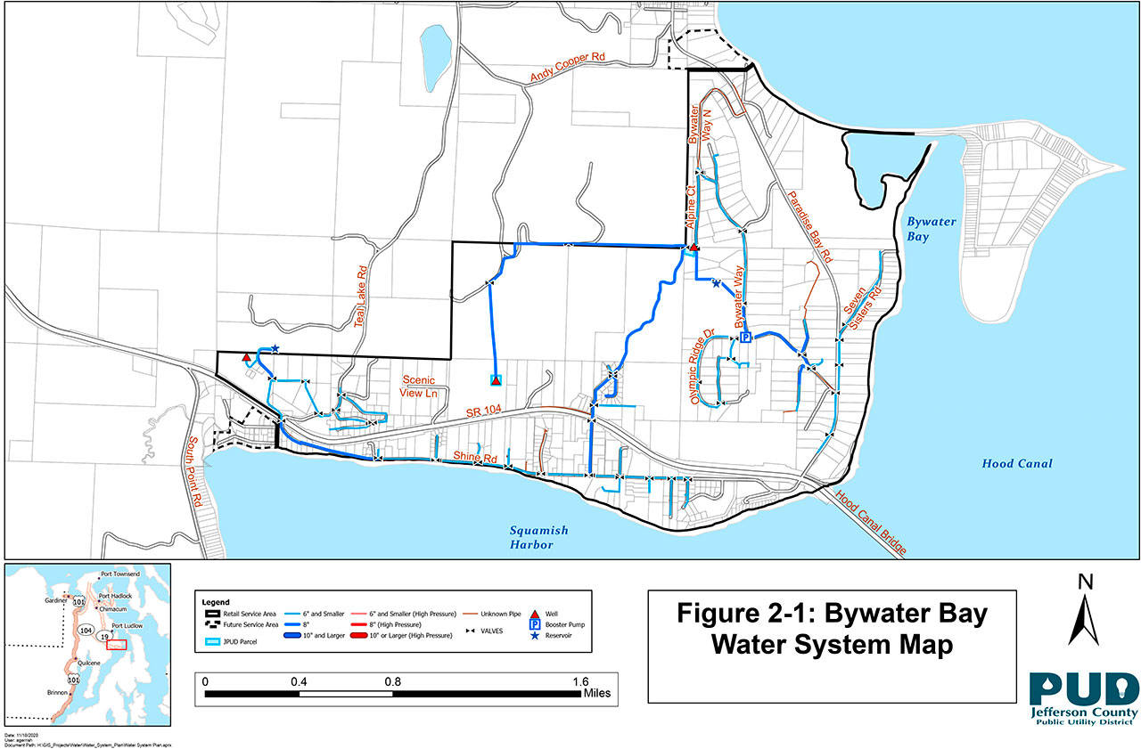 The Jefferson County Public Utility District is asking for voluntary conservation from the Bywater Bay water system, which affects 248 connections near Hood Canal.
